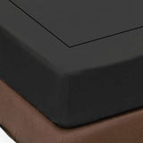 400TC Luxurious Single Embroidery Sateen Solid Cotton Fitted Sheet