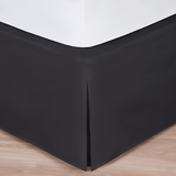 400TC Sateen Solid Cotton Wrap Around Tailored Bed Skirt
