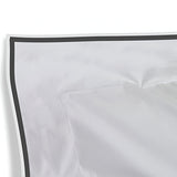 400TC Embroidery Cotton Sateen Solid Duvet Cover Set