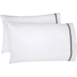 400TC Double Embroidery Cotton Sateen Pillowcases (Set Of 2)