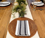Black and White Napkins - Striped