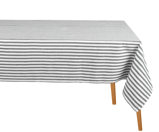 Black and White Stripe Tablecloth