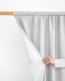 Blackout linen curtain panel (1 pcs) in Light gray