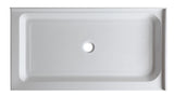 ANZZI Port Series 48" x 36" Corner Shower Pan, Durable Marine Grade Acrylic, cUPC Certified, 1.2 in. Integrated Flange, High-Gloss White