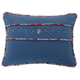 Blue Pillow w/ Concho & Stud Trim