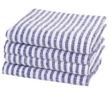 Blue Pinstripe Linen Napkins