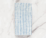 Blue Linen Striped Napkins