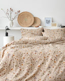 Botanical print linen duvet cover set (3 pcs)