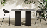 Lithic Outdoor Bar Table Grey