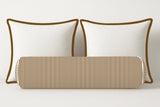 Ticking Stripe Velvet Bolster Pillow Cover