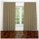 Scallop Luxurious Polyester Curtain (Set of 2)