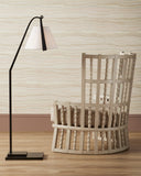Norene Gray Wing Chair, Demetria Parchment