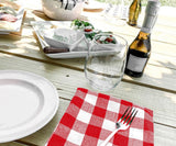 Red and White Buffalo Checkered Napkins