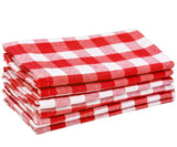 Red and White Buffalo Checkered Napkins