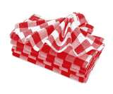 Red and White Buffalo Checkered Napkins
