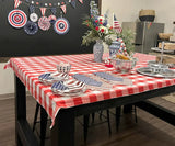 Red and White Checkered Tablecloth
