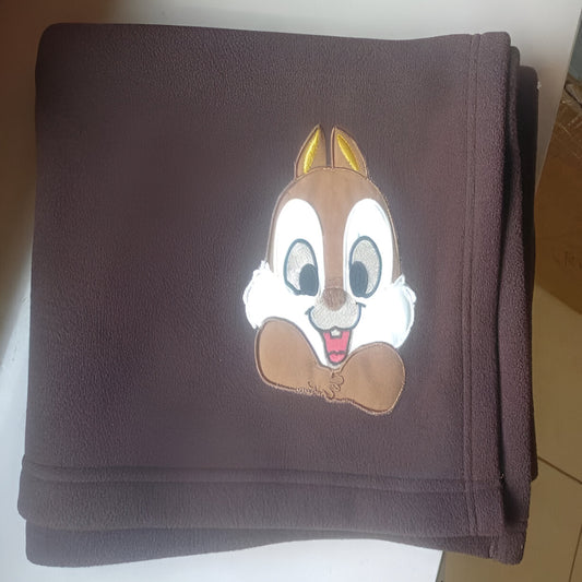Bunny Chocolate Brown Knitted Cotton Baby Blanket