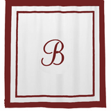 Border Frame Cotton Shower Curtain