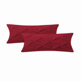 400TC Cotton Sateen Solid Pintuck Body Pillowcases (Set Of 2)