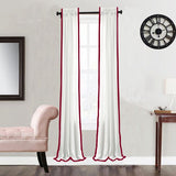 400TC Edge Border Cotton Embroidery Curtain (Set Of 2)