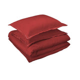 400TC Luxurious Single Embroidery Cotton Sateen Solid Bedding Bundle