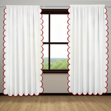 Allena Cotton Scallop Embroidery Curtain (Set Of 2)