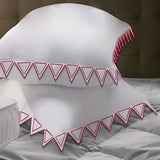 Ashley 400TC Cotton Traingle Embroidery Sateen Solid Euro Pillow Sham