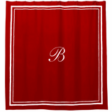 Classic Border Frame Cotton Shower Curtain