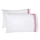 Smart Border 400TC Cotton Embroidery Sateen Solid Pillowcases (Set Of 2)