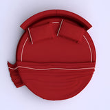 400TC Luxurious Single Embroidery Sateen Solid Cotton Round Duvet Cover Set