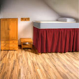 400TC Sateen Solid Cotton Gathered Dorm Bed Skirt