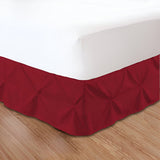 400TC Sateen Solid Cotton Pintuck Bed Skirt
