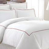 500TC Cotton Single Embroidery Sateen Solid Duvet Cover Set