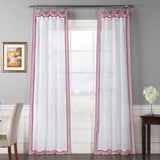 Smart Border 400TC Sateen Cotton Embroidery Curtain (Set Of 2)