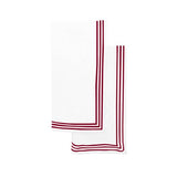 Triple Embroidery Border Cotton Napkins (Set of 4)