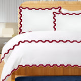 400TC U Shape Applique Embroidery Cotton Duvet Cover Set
