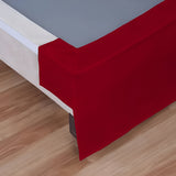 400TC Sateen Solid Cotton Wrap Around Tailored Bed Skirt