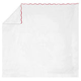 400TC Cotton Scallop Embroidery Sateen Solid Top Sheet