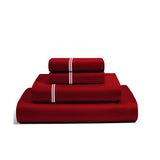 400TC Cotton Classic Luxurious Embroidery Sateen Solid Sheet Set