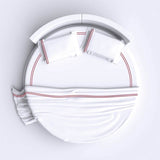 400TC Double Embroidery Sateen Solid Cotton Round Sheet Set