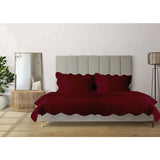 Wavy Textured Knitted Cotton Coverlet