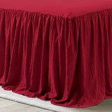 400TC Cotton Sateen Solid Ruffle Bedspread Set