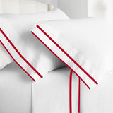 400TC Embroidery & Border Cotton Sateen Solid Top Sheet