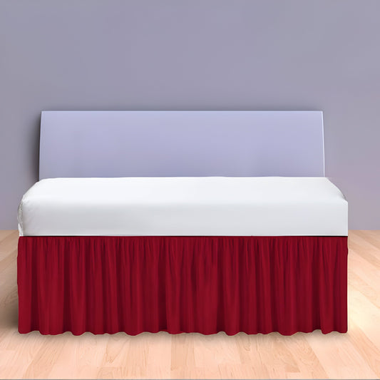 400TC Daybed Sateen Solid Cotton Gathered Bed Skirt