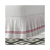 400TC Sateen Solid Cotton Double Embroidered Wrap Around Bed Skirt