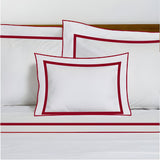 400TC Embroidery & Border Cotton Sateen Solid Duvet Cover Set