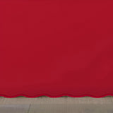 400TC Sateen Solid Cotton Luxurious Scallop Embroidery Tailored Bed Skirt