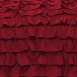 400TC Sateen Solid Cotton Waterfall Ruffle Duvet Cover Set