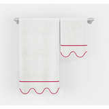 Scalloped & Border Embroidered Bath Towels (Set of 2)