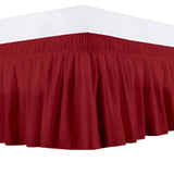 400TC Sateen Solid Cotton Wrap Around Bed Skirt